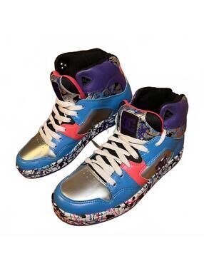 DC Shoes High-Top Sneakers Colorful Artistic Design
